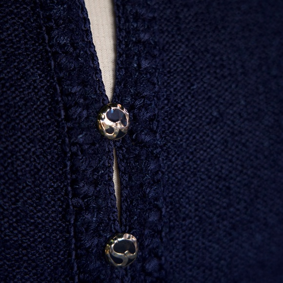 Vintage St. John For Saks Fifth Ave Blue Knitted Skirt & Sweater Set Woman's S - Picture 5 of 17